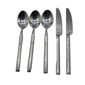 Hampton Silversmith Shangrila 3 Dinner Spoons & 2 Knives Flatware Replacement